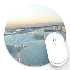 Travertine Pools Round Mousepads by trendistuff