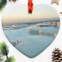 Travertine Pools Heart Ornament (2 Sides)