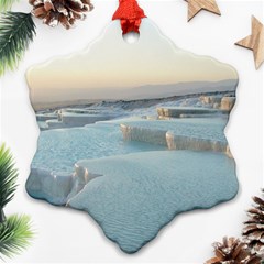 Travertine Pools Ornament (snowflake)  by trendistuff