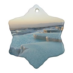 Travertine Pools Snowflake Ornament (2-side) by trendistuff