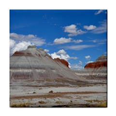 Petrified Forrest Tepees Tile Coasters by trendistuff