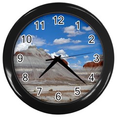 Petrified Forrest Tepees Wall Clocks (black) by trendistuff