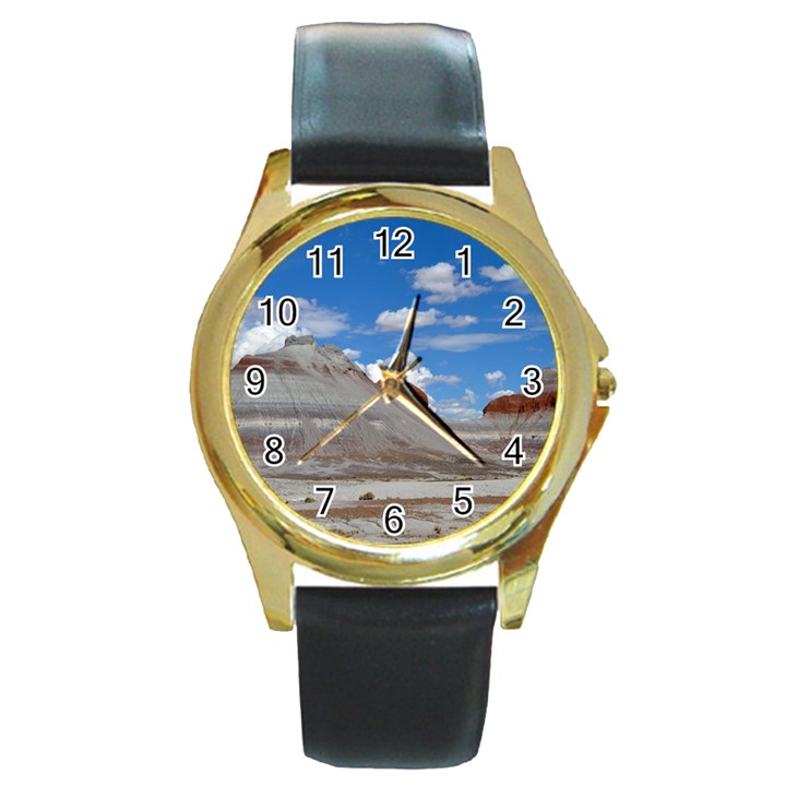 PETRIFIED FORREST TEPEES Round Gold Metal Watches