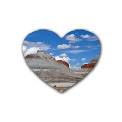 Petrified Forrest Tepees Heart Coaster (4 Pack)  by trendistuff