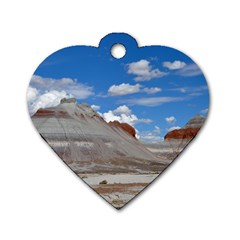 Petrified Forrest Tepees Dog Tag Heart (two Sides) by trendistuff