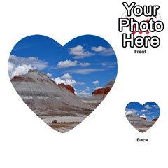 Petrified Forrest Tepees Multi-purpose Cards (heart)  by trendistuff