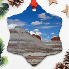 Petrified Forrest Tepees Snowflake Ornament (2-side)