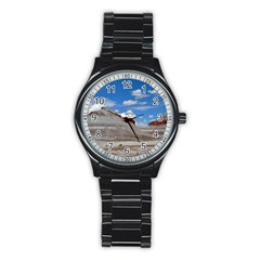 Petrified Forrest Tepees Stainless Steel Round Watches