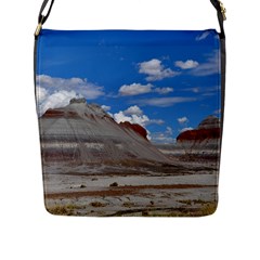 Petrified Forrest Tepees Flap Messenger Bag (l)  by trendistuff