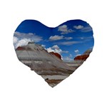 PETRIFIED FORREST TEPEES Standard 16  Premium Flano Heart Shape Cushions Back