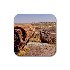 Petrified Desert Rubber Coaster (square)  by trendistuff