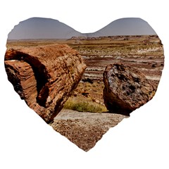 Petrified Desert Large 19  Premium Heart Shape Cushions by trendistuff