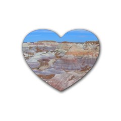 Painted Desert Rubber Coaster (heart)  by trendistuff