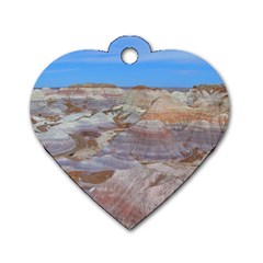 Painted Desert Dog Tag Heart (one Side) by trendistuff