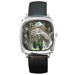 Limestone Formations Square Metal Watches