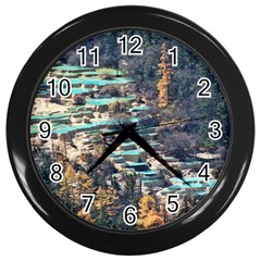 Huanglong Pools Wall Clocks (black) by trendistuff