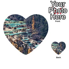 Huanglong Pools Multi-purpose Cards (heart)  by trendistuff