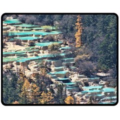 Huanglong Pools Fleece Blanket (medium)  by trendistuff