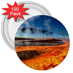 Fire River 3  Buttons (100 Pack) 