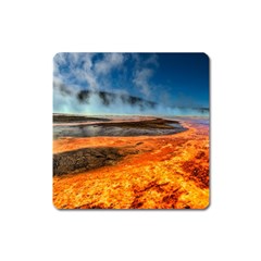 Fire River Square Magnet by trendistuff