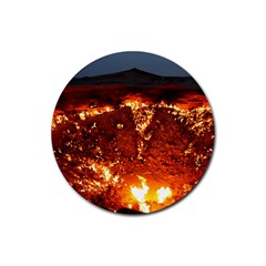 Door To Hell Rubber Coaster (round)  by trendistuff