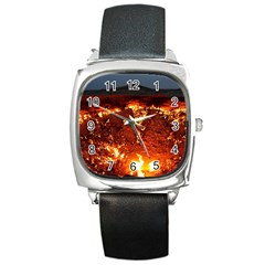 Door To Hell Square Metal Watches by trendistuff