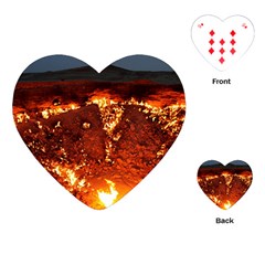 Door To Hell Playing Cards (heart)  by trendistuff