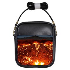 Door To Hell Girls Sling Bags by trendistuff