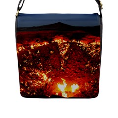 Door To Hell Flap Messenger Bag (l)  by trendistuff