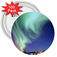 Aurora Borealis 3  Buttons (100 Pack)  by trendistuff