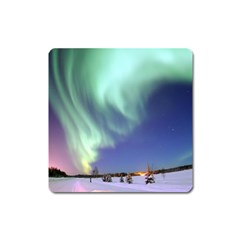 Aurora Borealis Square Magnet by trendistuff