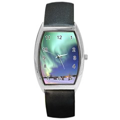 Aurora Borealis Barrel Metal Watches by trendistuff