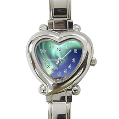 Aurora Borealis Heart Italian Charm Watch by trendistuff