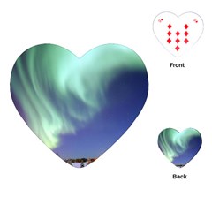 Aurora Borealis Playing Cards (heart)  by trendistuff