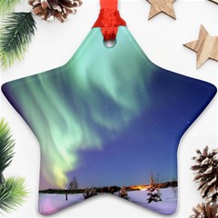 Aurora Borealis Star Ornament (two Sides)  by trendistuff