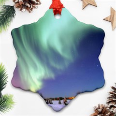 Aurora Borealis Snowflake Ornament (2-side)