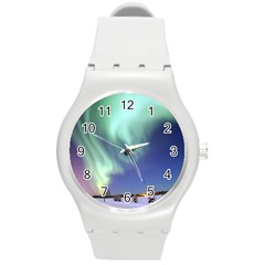 Aurora Borealis Round Plastic Sport Watch (m) by trendistuff