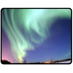 Aurora Borealis Double Sided Fleece Blanket (medium)  by trendistuff