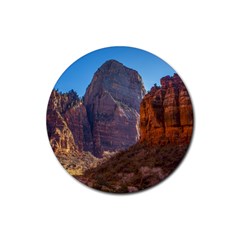 Zion National Park Rubber Round Coaster (4 Pack)  by trendistuff