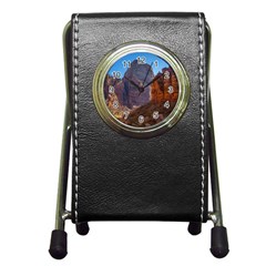 Zion National Park Pen Holder Desk Clocks by trendistuff