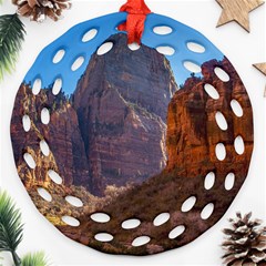 Zion National Park Ornament (round Filigree) 