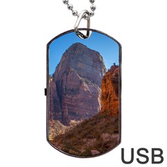 Zion National Park Dog Tag Usb Flash (one Side)