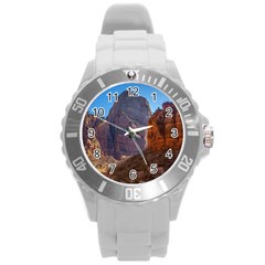 Zion National Park Round Plastic Sport Watch (l) by trendistuff