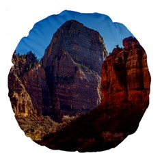 Zion National Park Large 18  Premium Round Cushions by trendistuff