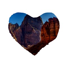 Zion National Park Standard 16  Premium Heart Shape Cushions by trendistuff