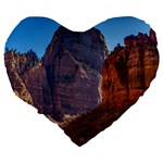 ZION NATIONAL PARK Large 19  Premium Flano Heart Shape Cushions Back