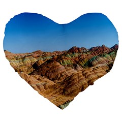 Zhangye Danxia Large 19  Premium Heart Shape Cushions