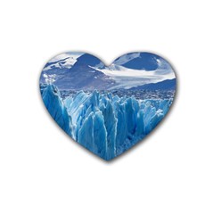 Upsala Glacier Rubber Coaster (heart)  by trendistuff