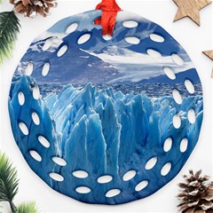 Upsala Glacier Round Filigree Ornament (2side) by trendistuff