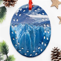 Upsala Glacier Ornament (oval Filigree)  by trendistuff